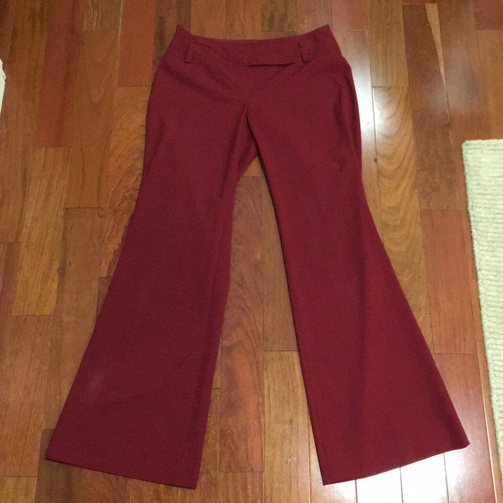 Maroon/deep red dress pants